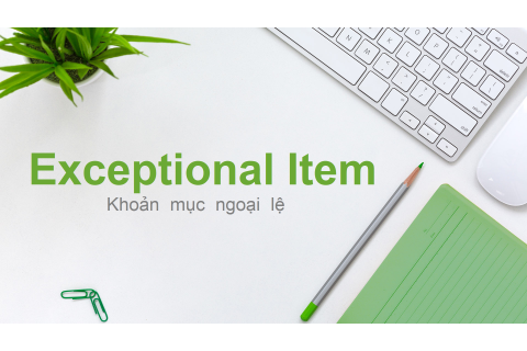 Khoản mục ngoại lệ (Exceptional Item) là gì? Khoản mục ngoại lệ và Khoản mục bất thường