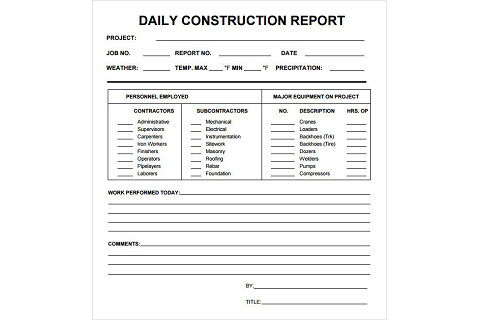 Nhật kí thi công (Daily Construction Report) là gì?