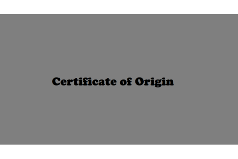 Giấy chứng nhận xuất xứ (Certificate of Origin - C/O) là gì?